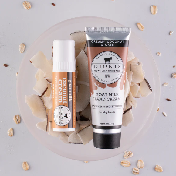 Goats Milk Hand Cream + Lip Balm Set